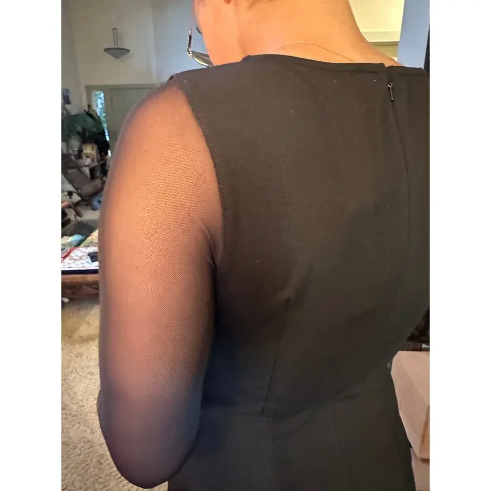 TOBI Black lace-accented dress size M